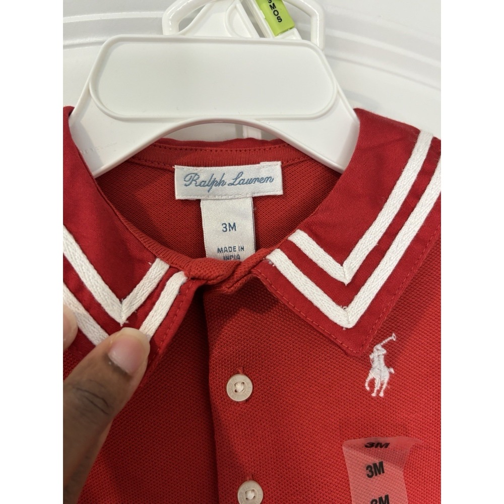 Ralph Lauren Baby Girl Sailor Short Set 3M NWT Red Nautical 2-Piece Outfit - Picture 5 of 8